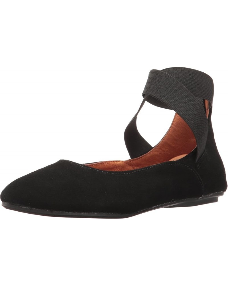 Women's Monica Ballet Flat Black Suede $15.47 Flats