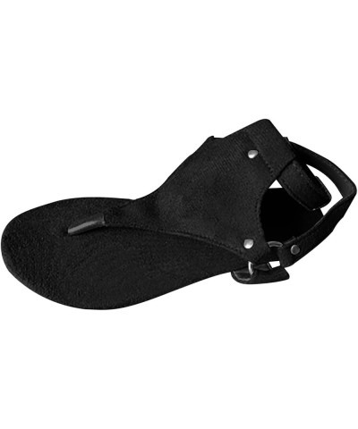 Flip Flops For Women,Sandals For Flat Feet with Arch Support Thong Style Flip Flops Sandals for Comfortable Black $12.39 Sandals