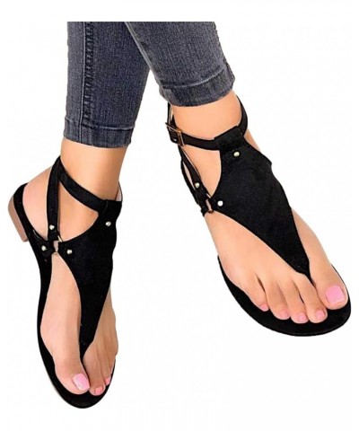 Flip Flops For Women,Sandals For Flat Feet with Arch Support Thong Style Flip Flops Sandals for Comfortable Black $12.39 Sandals