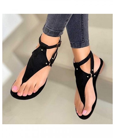 Flip Flops For Women,Sandals For Flat Feet with Arch Support Thong Style Flip Flops Sandals for Comfortable Black $12.39 Sandals