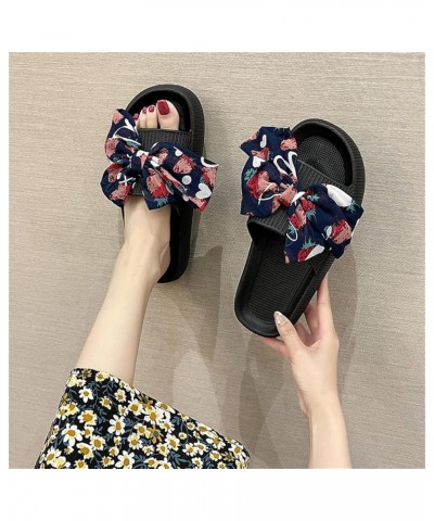 Flower Cloud Sliders for Women Non-Slip Bath Slippers House Quick Drying Slides Pillow Slipper Open Toe Soft Sandals Pink Yel...