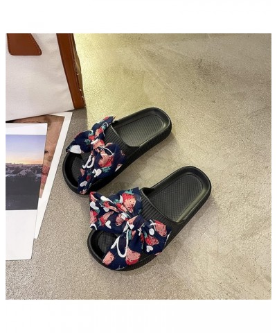 Flower Cloud Sliders for Women Non-Slip Bath Slippers House Quick Drying Slides Pillow Slipper Open Toe Soft Sandals Pink Yel...