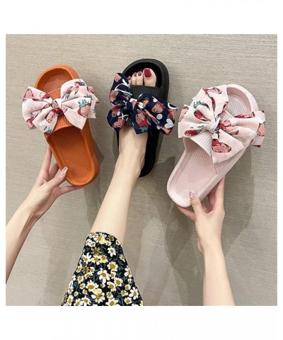 Flower Cloud Sliders for Women Non-Slip Bath Slippers House Quick Drying Slides Pillow Slipper Open Toe Soft Sandals Pink Yel...