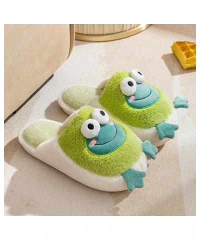 Slippers for Women Cute Fluffy Slippers Memory Foam House Slippers Warm Plush Bedroom Anti-Slip House Shoes Green $14.92 Fash...