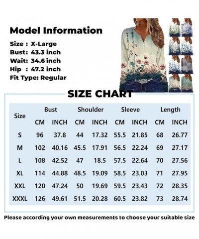 Women's Casual Long Sleeve Geometric Shirts Three Button Plaid Print Tee Blouses Loose Fit Lightweight Sweatshirts 1-light Pu...