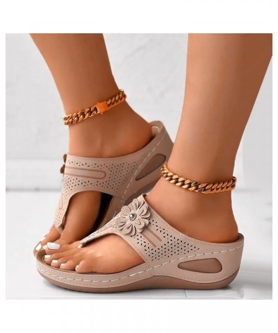 Womens Sandals Shoes Dressy Casual Orthopedic Platform Wedge Sandals Beach Boho Sandals Orthopedic Sandals 8-nrny-khaki-e $13...