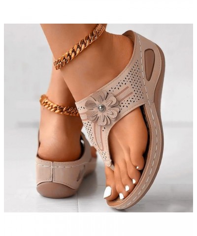 Womens Sandals Shoes Dressy Casual Orthopedic Platform Wedge Sandals Beach Boho Sandals Orthopedic Sandals 8-nrny-khaki-e $13...