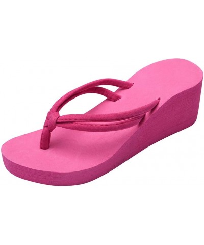 Sandals for Women 2022, Summer Slippers Fashion Rhinestones Wedges Flip Flops Women's Casual Beach Shoes Z-01 Hot Pink $9.65 ...