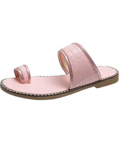 Women's Slip Toe Flat Slippers Large Casual Beach Sandals Womens Slippers Slip on (Green, 10) Pink 8.5 $15.54 Slippers