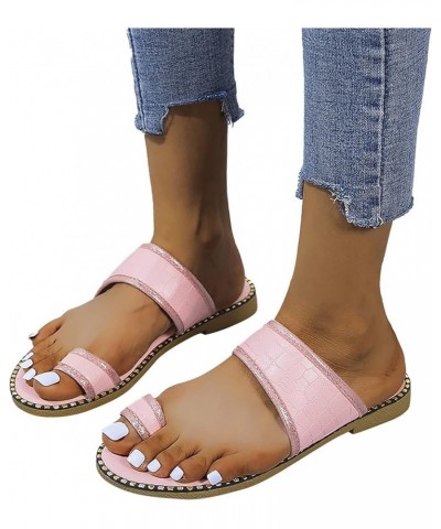 Women's Slip Toe Flat Slippers Large Casual Beach Sandals Womens Slippers Slip on (Green, 10) Pink 8.5 $15.54 Slippers