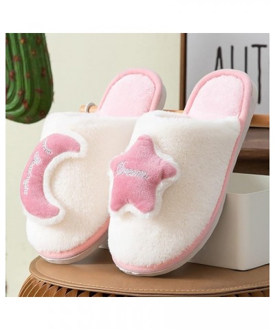 Mary Jane Flats Slippers for Women Men Stretch Plush House Shoes Wearproof Stretch Chic Designed House Slippers E-pink $13.55...