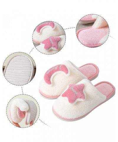 Mary Jane Flats Slippers for Women Men Stretch Plush House Shoes Wearproof Stretch Chic Designed House Slippers E-pink $13.55...