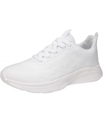 Womens White PU Leather Sneakers Low Top Tennis Shoes Casual Walking Shoes, Breathable Mesh Sneaker Z 14-white $20.45 Athleti...