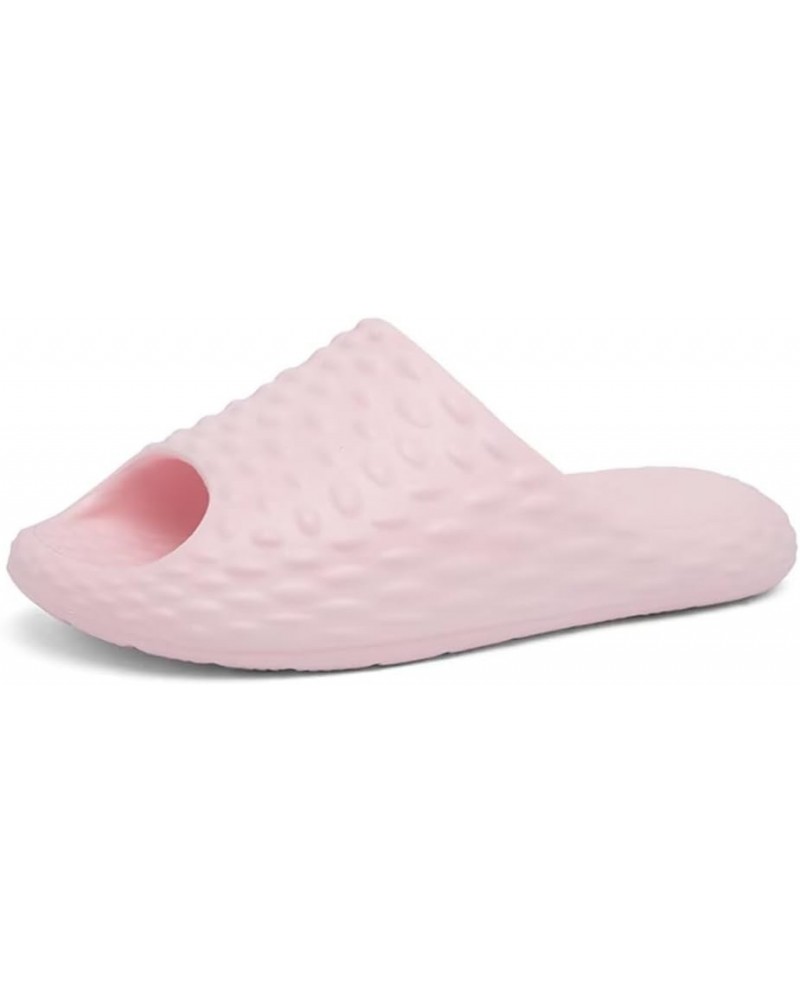 Solid Color Women and Men Slipper, Casual Soft Sole Non-Slip Summer Slides, Lightweight Bathroom Home Quick Drying Shoes Pink...