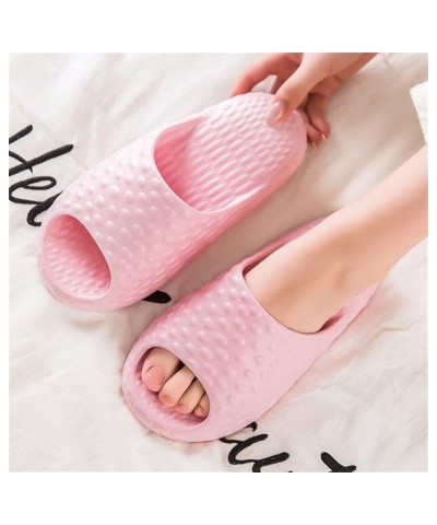 Solid Color Women and Men Slipper, Casual Soft Sole Non-Slip Summer Slides, Lightweight Bathroom Home Quick Drying Shoes Pink...