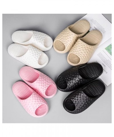 Solid Color Women and Men Slipper, Casual Soft Sole Non-Slip Summer Slides, Lightweight Bathroom Home Quick Drying Shoes Pink...