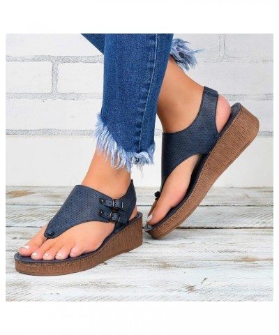 Wedges Hollow Casual Fashion Sandals Platform Out Women's Flip Shoes Flop Ladies Women's Women Wedge Sandals Size 12 Blue $13...