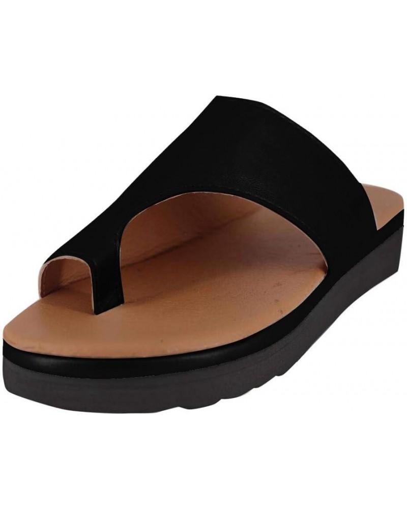 Sandals for Women Wide Width,Women's Sandals 2019 Comfy Platform Shoes Stars Summer Beach Shoes Slipper Flip Flops A02-black ...