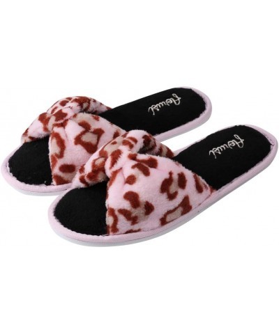 Women's Soft Warm Cushioned Fluffy Slides Home Slippers with Water Resistant Anti-Skid Sole Pink $11.99 Slippers