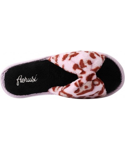 Women's Soft Warm Cushioned Fluffy Slides Home Slippers with Water Resistant Anti-Skid Sole Pink $11.99 Slippers