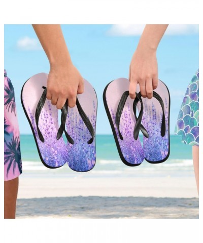 Beautiful Lavender Flip Flops Sandals of Men's & Women's,Sandals Beach Slippers Shower Slides $10.25 Sandals