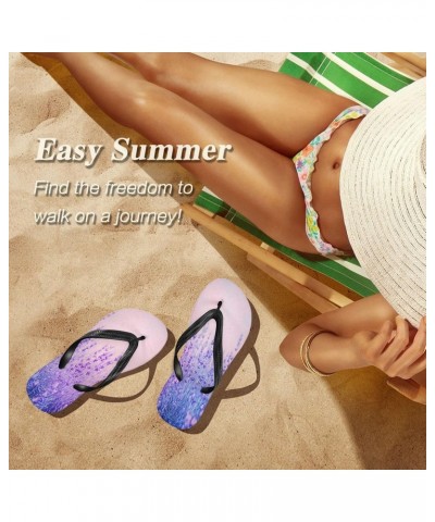 Beautiful Lavender Flip Flops Sandals of Men's & Women's,Sandals Beach Slippers Shower Slides $10.25 Sandals