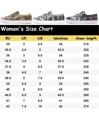 Casual Pieced Raw Edge Animal Print Canvas Slip-On Flats 2024 Women's Orthopedic Comfort Platform Low Top Sneaker Grey $10.33...