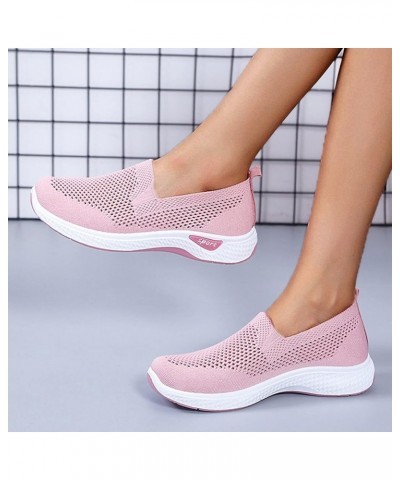 Women Breathable Lace Up Shoes Casual Shoes Unisex Lightweight Work Shoes Sporty Sneaker Booties for Women No Pink $20.74 Mul...