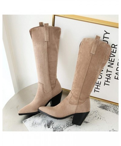 Women Fashion Western Booties Apricot 03 $21.06 Boots