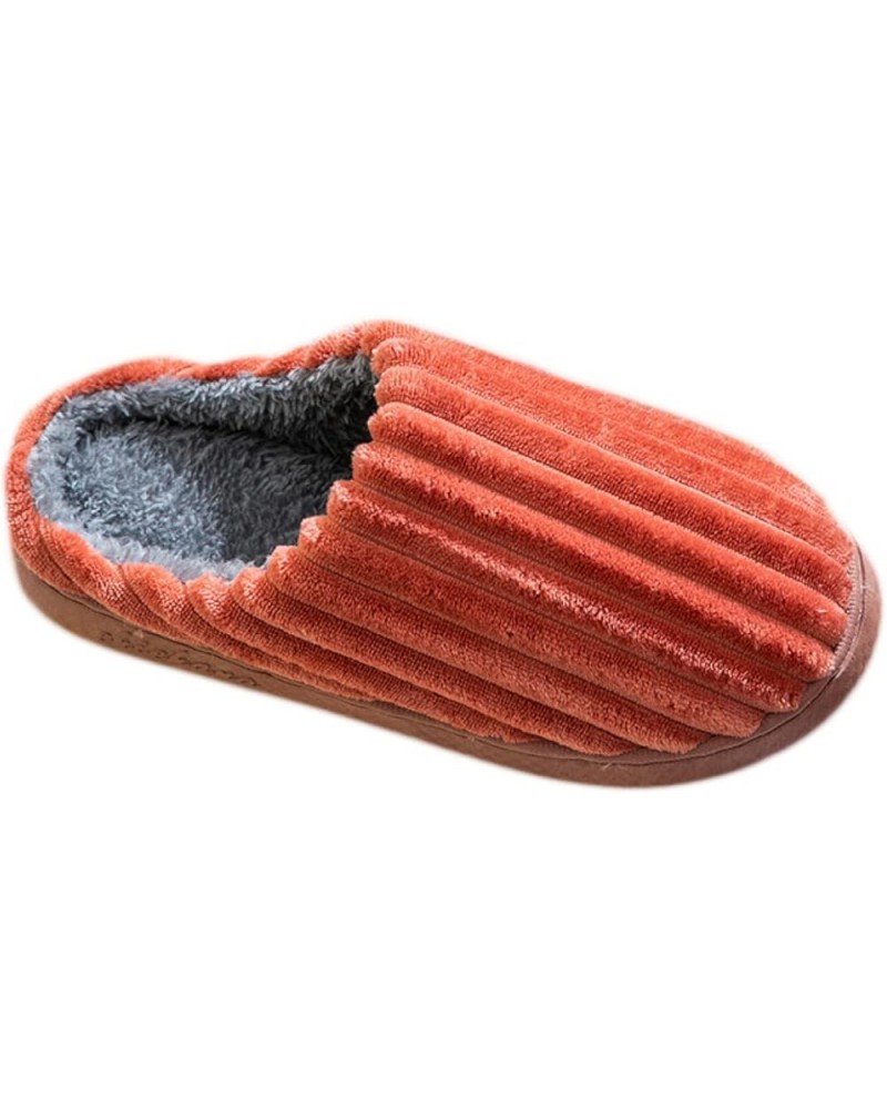 House Slipper for Woman Chic Arch Support Vacation Faux Fur Backless Put-On Ladies Winter Indoor Slippers Red $12.60 Slippers