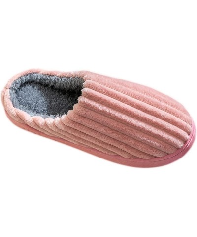 House Slipper for Woman Chic Arch Support Vacation Faux Fur Backless Put-On Ladies Winter Indoor Slippers Red $12.60 Slippers