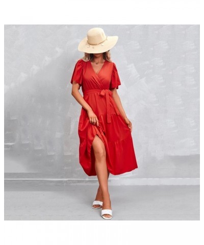 Tee Dresses Women Short Sleeved Loose Dress Women Dresses for Women Swing, Large Rd1- Dress for Women 2024 $12.73 Boots