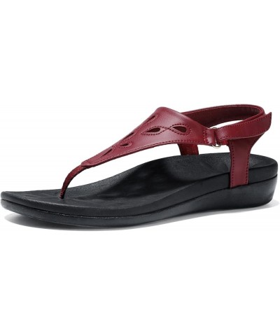 Womens Arch Support Sandals Orthotic Thong Flip Flops Red 2024 $25.19 Sandals