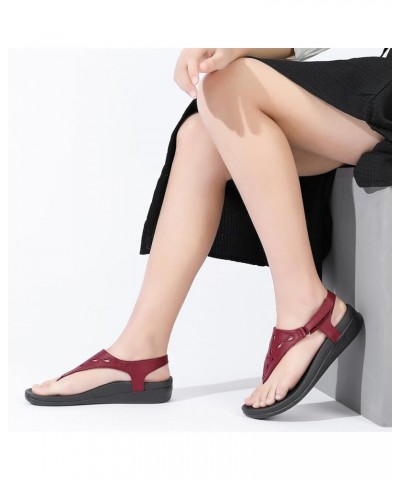 Womens Arch Support Sandals Orthotic Thong Flip Flops Red 2024 $25.19 Sandals