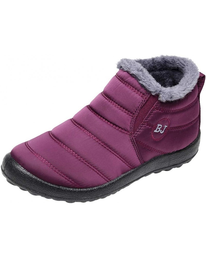 Womens Snow Boots Waterproof Insulated 10.5 Wide Womens Winter Snow Boots Slip on Womens Boots for Snow Winter Boots for Wome...