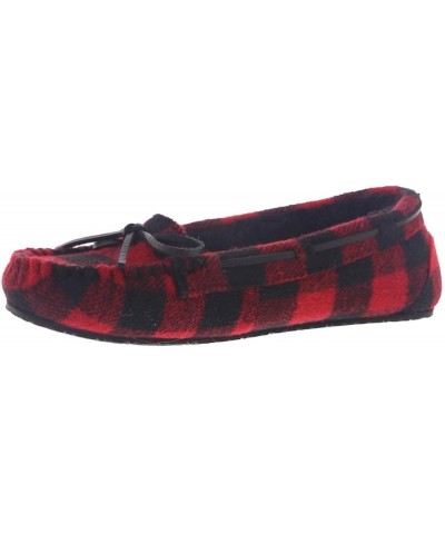 Lodge Trapper Womens Slipper Red-black-plaid $10.38 Slippers