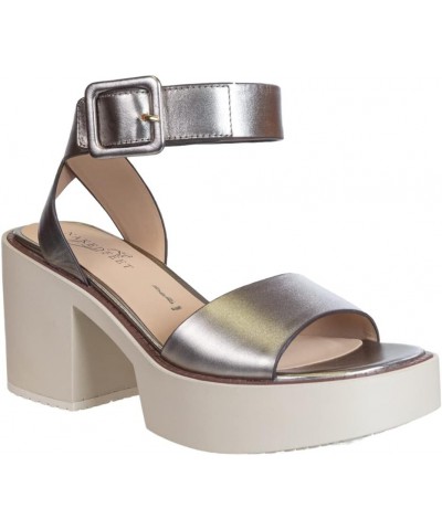 Women's ICONOCLAST Heeled Sandal Gunmetal $44.70 Sandals