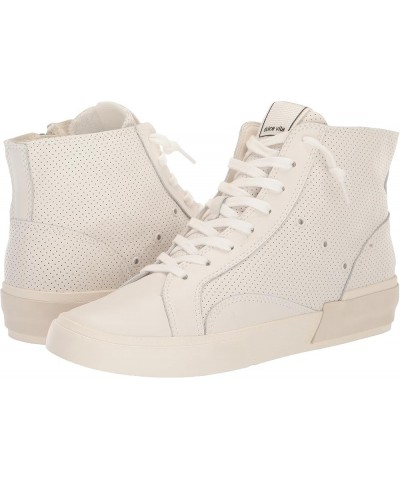 Women's Zohara Sneaker White Perforated Leather $25.47 Fashion Sneakers