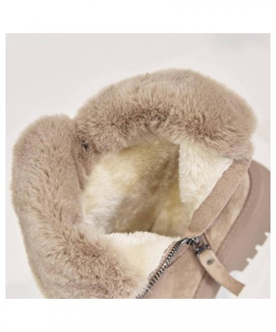 Snow Boots Women's Fur Integrated Fleece-Lined Women's Shoes Snow Boots 36 Heise $12.37 Boots