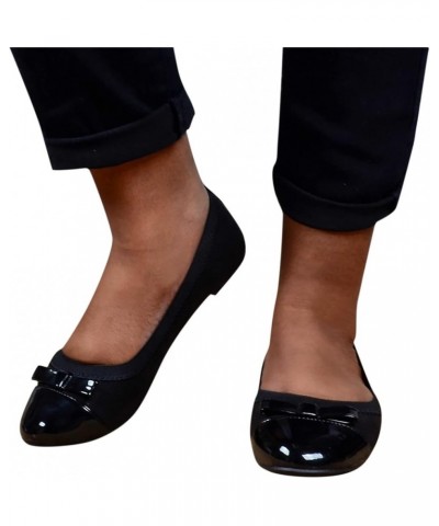 Women's Pointed Toe Slip on Flat Shoes Ladies Lazy Work Shoes Causal Non Slip Singles Shoes Party Dressy Pumps Black 7 $11.20...