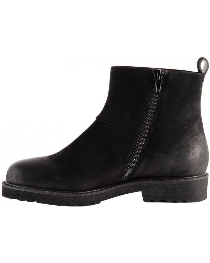 Women's Damila Mid Calf Boot Black Nubuck Leather $47.01 Boots