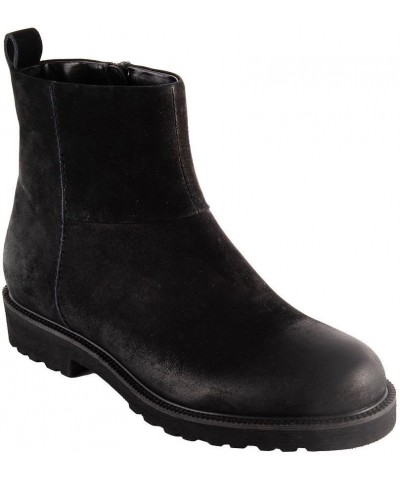 Women's Damila Mid Calf Boot Black Nubuck Leather $47.01 Boots