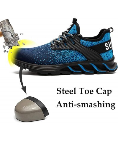 Steel Toe Shoe for Men Work Shoes Womens Lightweight Comfortable Safety Sneakers 2817blue $18.54 Work & Safety Shoes