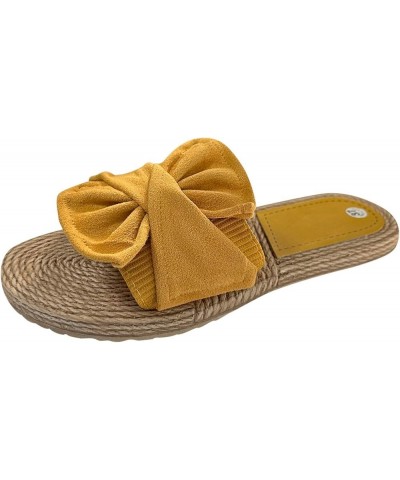 Slide Sandals for Women Thong T-Strap Orthotic Arch Support Walking Sandals Comfortable Outdoor Shoes 16-nrny-a-yellow $15.46...