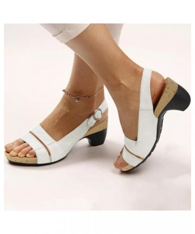 Platform Boots Shoes Women Wedges Platform Women Shoes Sandals For Women Gold High Heeled Sandals Women Fashi White 5 $10.05 ...