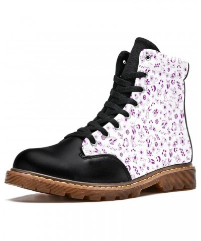 Girl Ankle Boots High Top Lace Up Women's Leather Boots Classic Winter Shoes Cute Animals 6.5 Print $33.54 Boots