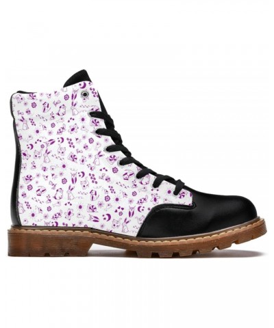 Girl Ankle Boots High Top Lace Up Women's Leather Boots Classic Winter Shoes Cute Animals 6.5 Print $33.54 Boots