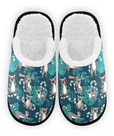 Lemurs Monkey Animals House Slippers for Women Men Multicolor $11.43 Slippers