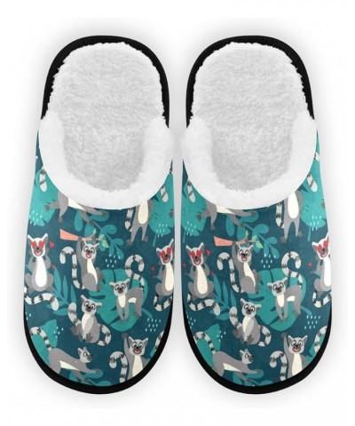 Lemurs Monkey Animals House Slippers for Women Men Multicolor $11.43 Slippers