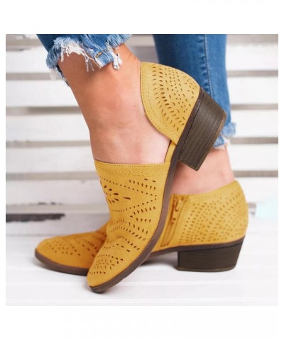 Womens Platform Ankle Boots Lug Sole Chunky Block Heel Booties Side Zipper Comfort Fashion Combat Boots Z003 $19.07 Boots